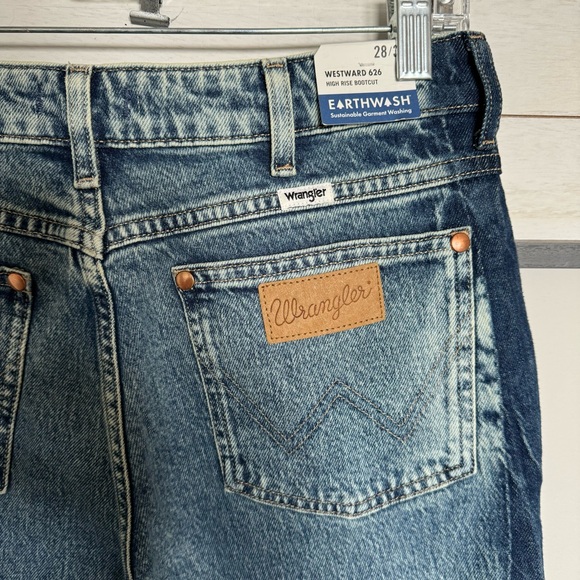 Wrangler gravity two tone acid wash westward 626 high rise boot cut jeans 28/32 - Picture 11 of 15